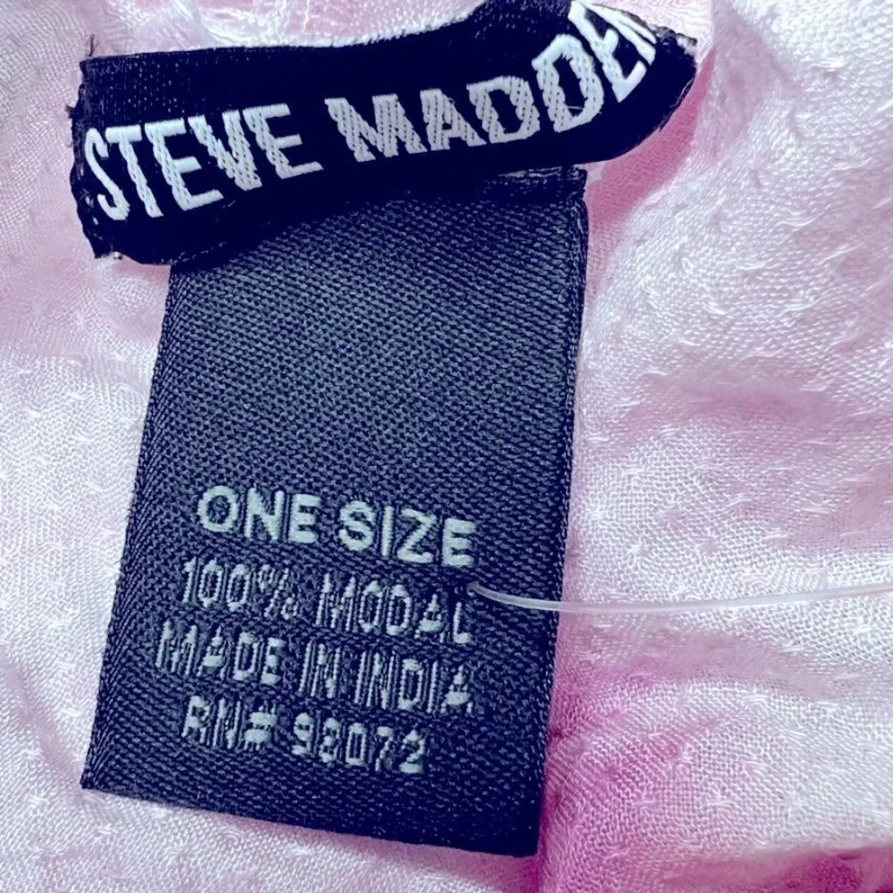 Steve Madden Two-Tone Tie-Dyed Scarf, OS, PInk, New
